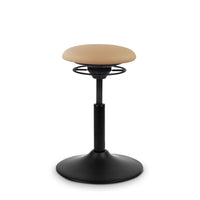 BALIMO Classic Sitz Kunstleder beige mit schwarzem Gestell – Bewegungshocker
