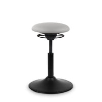 BALIMO Classic Sitz hellgrau mit schwarzem Gestell – Bewegungshocker