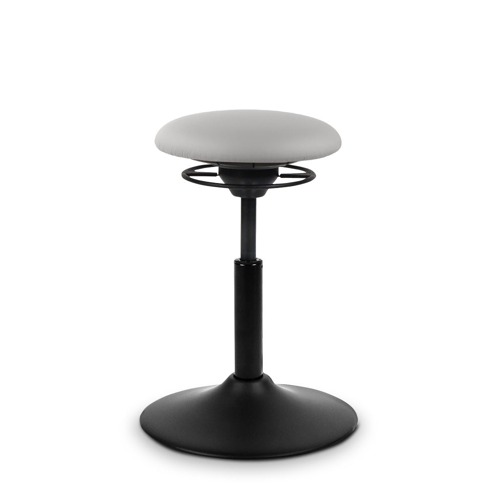 BALIMO Classic Sitz hellgrau mit schwarzem Gestell – Bewegungshocker
