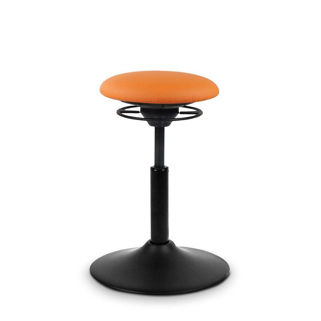 BALIMO Classic in orange mit schwarzem Gestell – Bewegungshocker für Haltung & Balance