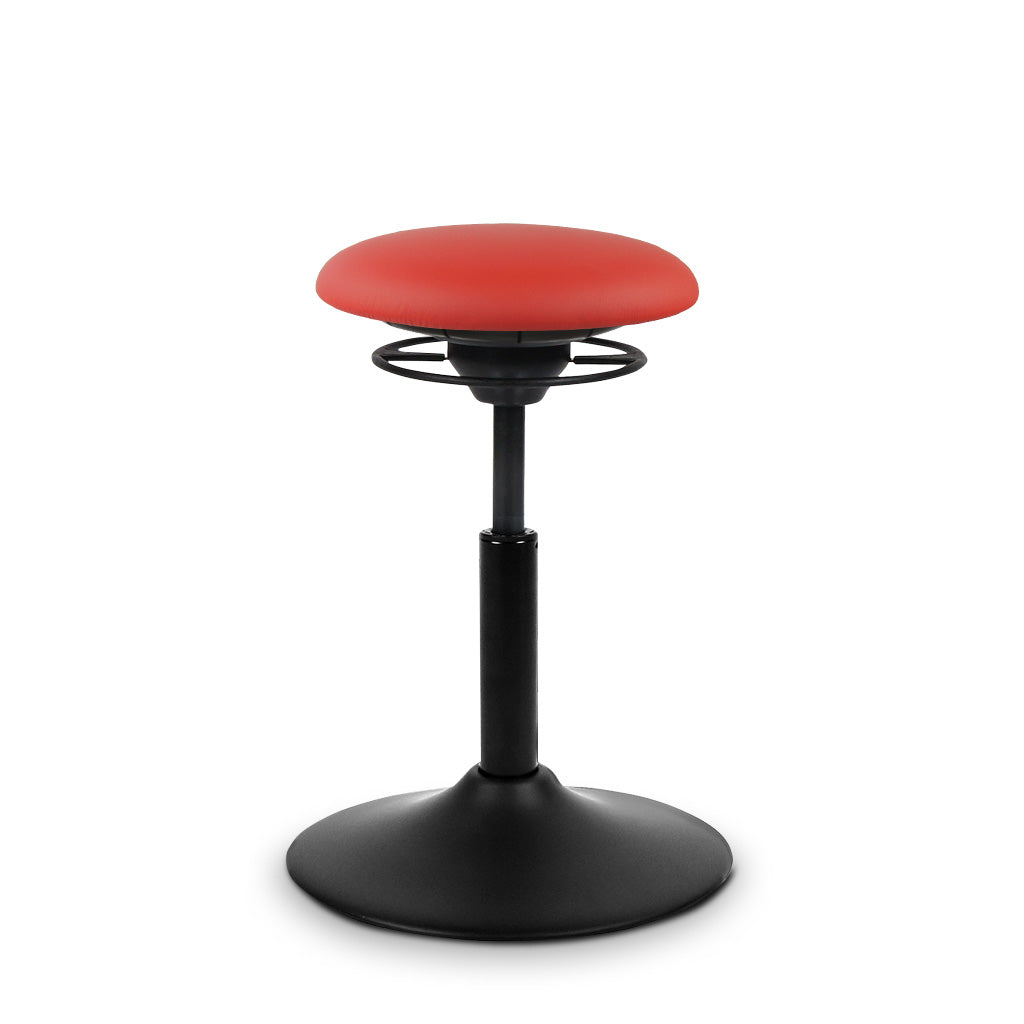 BALIMO Classic Sitz Kunstleder rot mit schwarzem Gestell