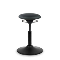 BALIMO Classic in Kunstleder schwarz mit schwarzem Gestell - ergonomischer Bewegungshocker