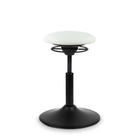 BALIMO Classic Kunstleder weiß mit schwarzem Gestell - Sitztrainer für dynamisches Sitzen