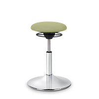 BALIMO Classic in grün mit chrom Gestell – ergonomischer Hocker für aktives sitzen