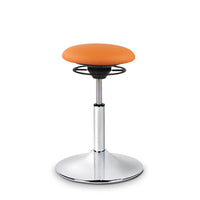 BALIMO Classic in Kunstleder orange mit Chrom- Gestell – Bewegungshocker aktiv sitzen