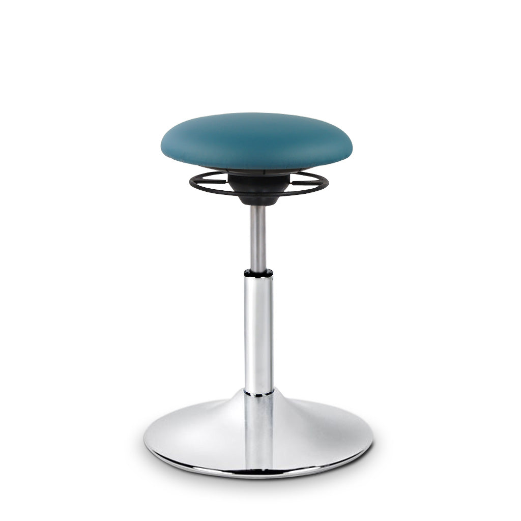 BALIMO Classic in petraol mit Chrom- Gestell – Bewegungshocker für Haltung & Balance