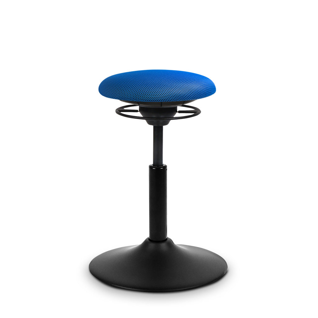 BALIMO Classic in blau mit schwarzem Gestell - ergonomischer Bewegungshocker