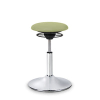 BALIMO Classic in grün mit silbernem Gestell – ergonomischer Hocker für aktives sitzen