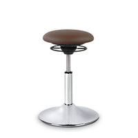 BALIMO Classic in braun mit silber Gestell – ergonomischer Hocker für gesundes Sitzen