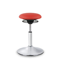 BALIMO Classic in Kunstleder rot mit silbernem Gestell – Bewegungshocker aktiv sitzen