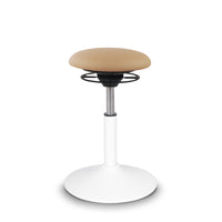 BALIMO Classic in beige mit weißem Gestell – Sitztrainer für dynamisches Sitzen