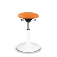 BALIMO Classic Sitzbezug orange mit weißem Gestell – Sitztrainer ergonomischer Hocker für gesundes Sitzen