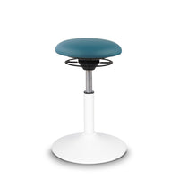 BALIMO Classic in petrol mit weißem Gestell – Sitztrainer ergonomischer Hocker für gesundes Sitzen