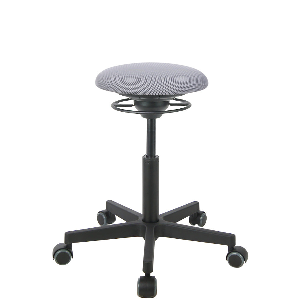 BALIMO Roll Berlin in hellgrau (Stoff) mit schwarzem Gestell – ergonomischer Sitztrainer
