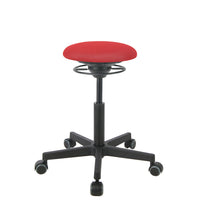 BALIMO Roll Berlin in rot (Stoff) mit schwarzem Gestell – ergonomischer Sitztrainer