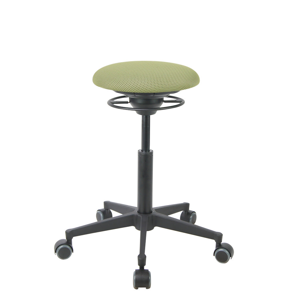 BALIMO Roll London in grün (Stoff) mit schwarzem Gestell – ergonomischer Sitztrainer