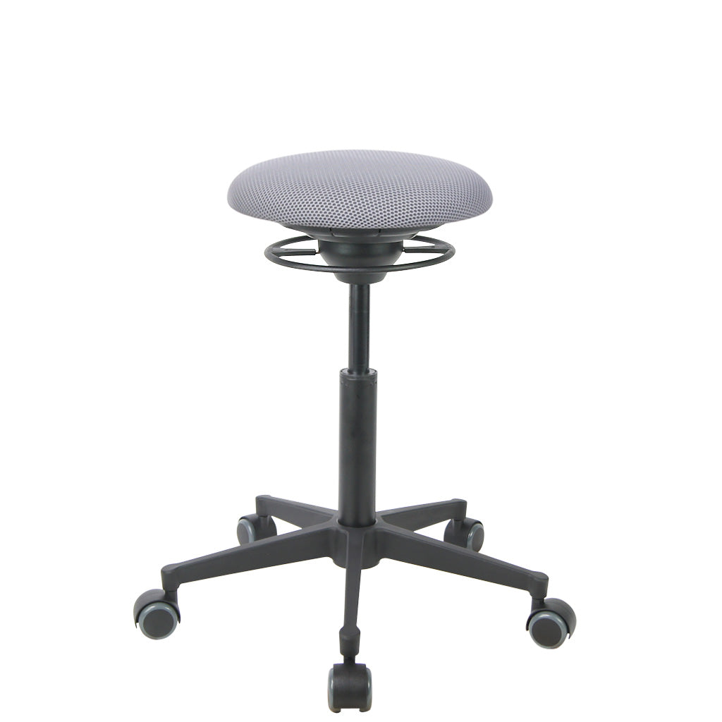 BALIMO Roll London in hellgrau (Stoff) mit schwarzem Gestell – ergonomischer Sitztrainer