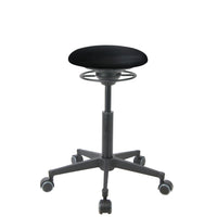 BALIMO Roll London in schwarz mit schwarzem Gestell – ergonomischer Rollhocker