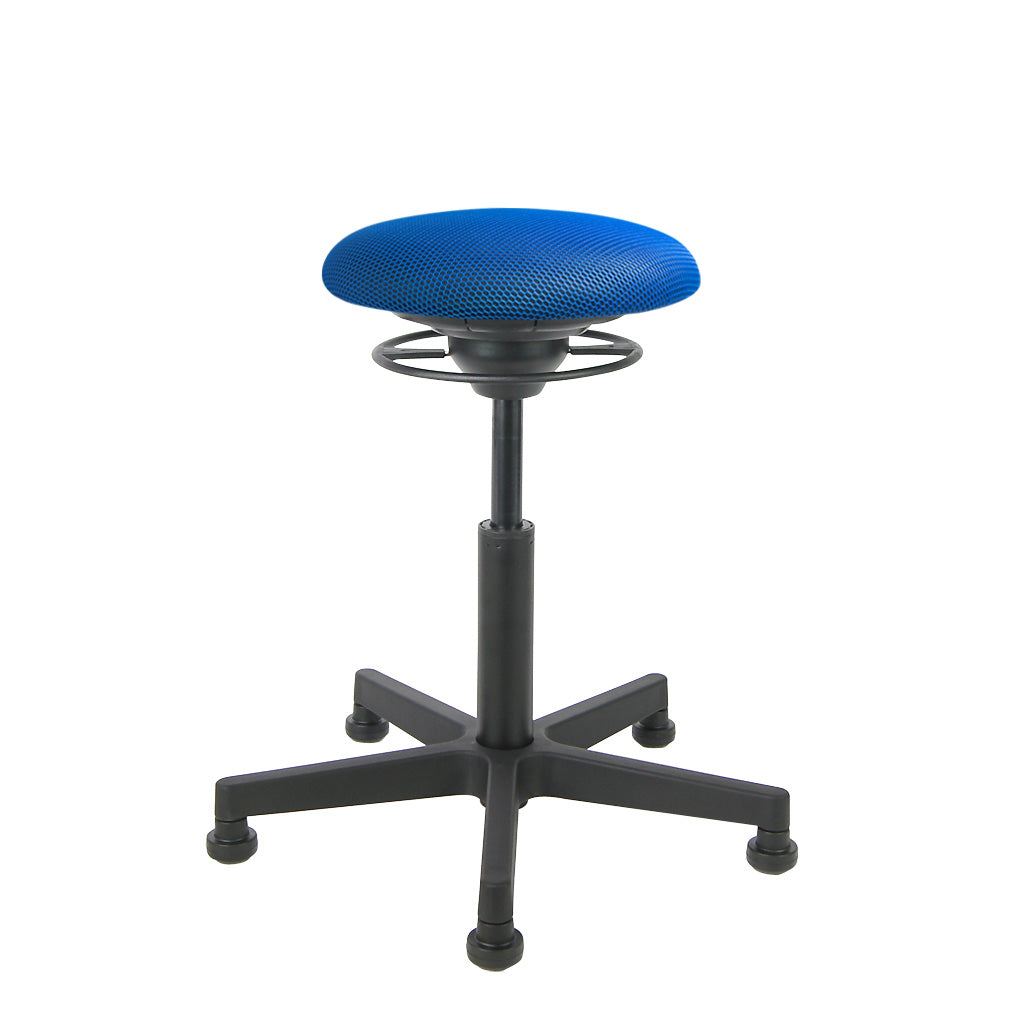 BALIMO Classic-Star in blau (Stoff) mit schwarzem Gestell – ergonomischer Sitztrainer