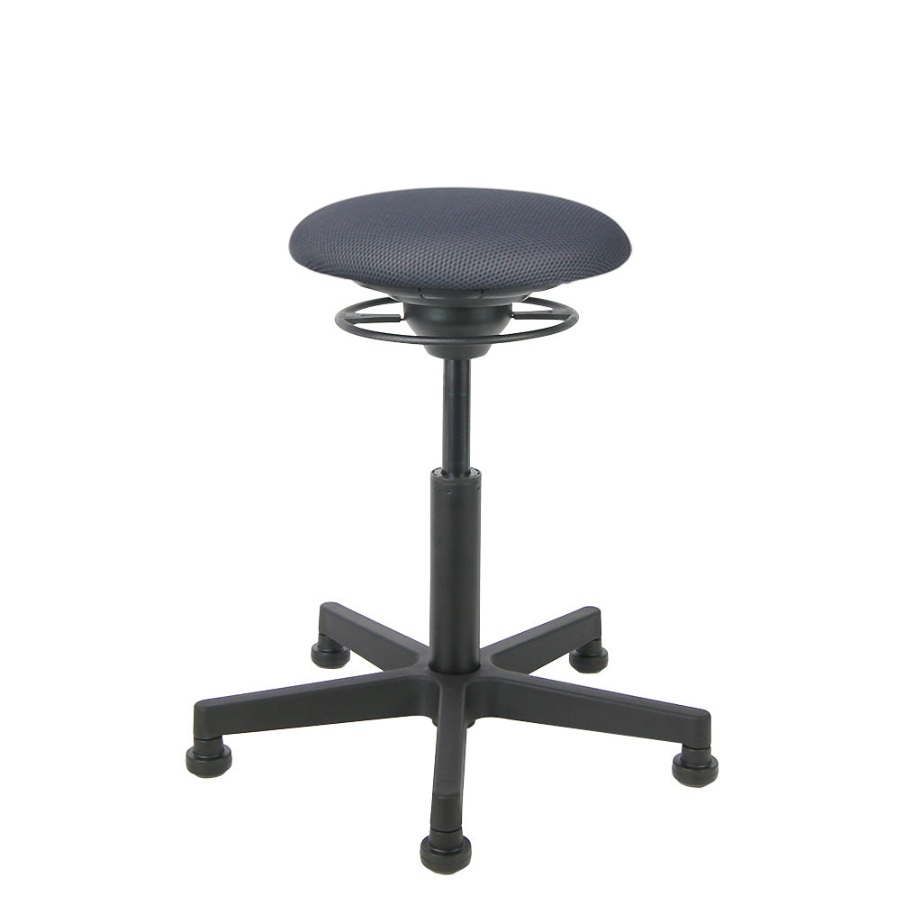 BALIMO Classic-Star in dunkelgrau (Stoff) mit schwarzem Gestell – ergonomischer Sitztrainer