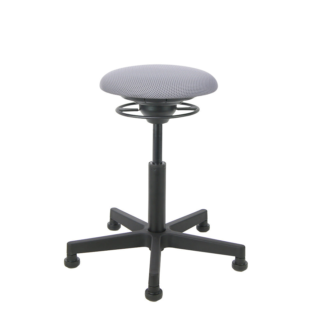 BALIMO Classic-Star in hellgrau (Stoff) mit schwarzem Gestell – ergonomischer Sitztrainer