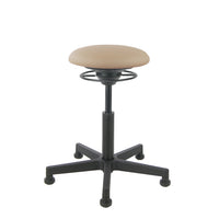 BALIMO Classic-Star in beige (Kunstleder) mit schwarzem Gestell – Hocker für dynamisches Sitzen