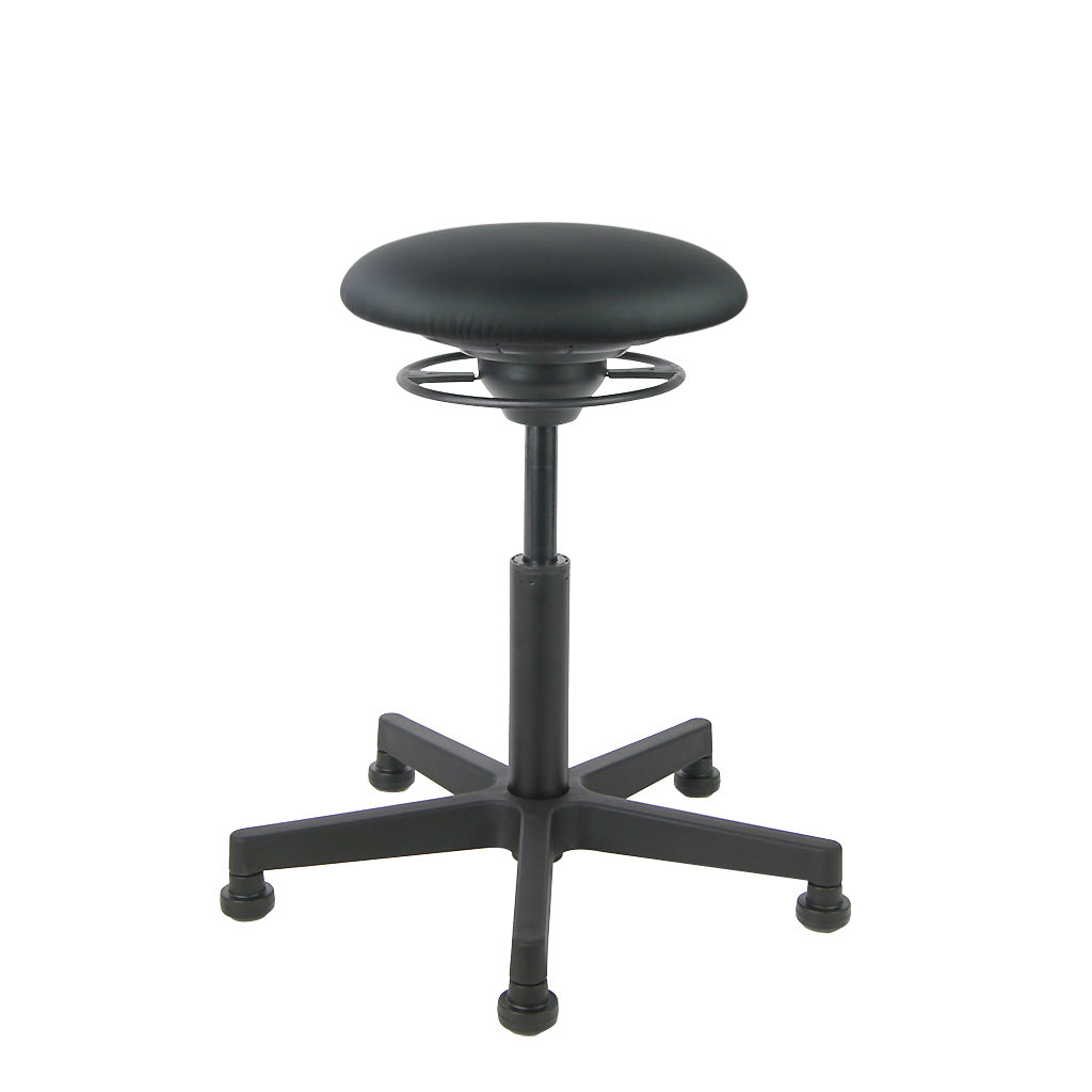 BALIMO Classic-Star in schwarz (Kunstleder) mit schwarzem Gestell – ergonomischer Sitztrainer