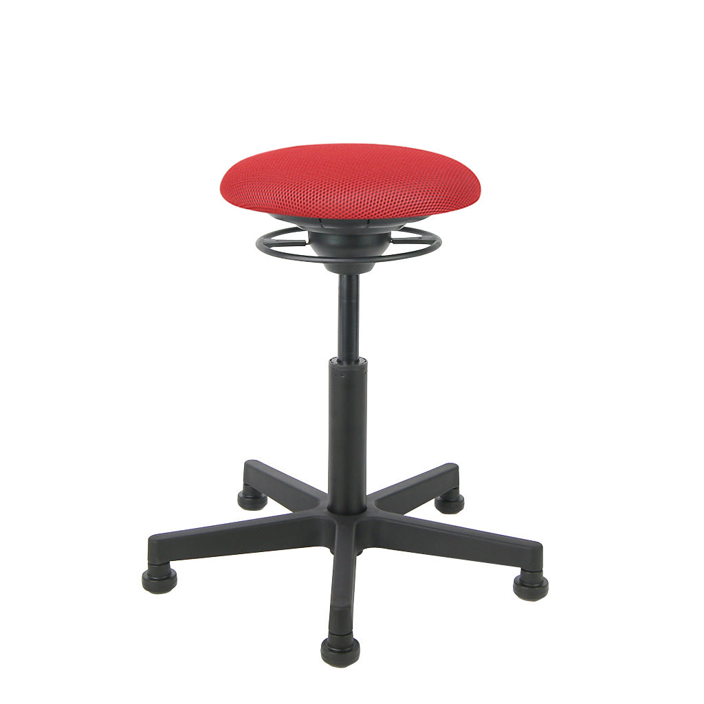 BALIMO Classic-Star in rot (Stoff) mit schwarzem Gestell – ergonomischer Sitztrainer