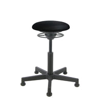 BALIMO Classic-Star in schwarz (Stoff) mit schwarzem Gestell – stabiler Hocker mit 360°-Gelenk